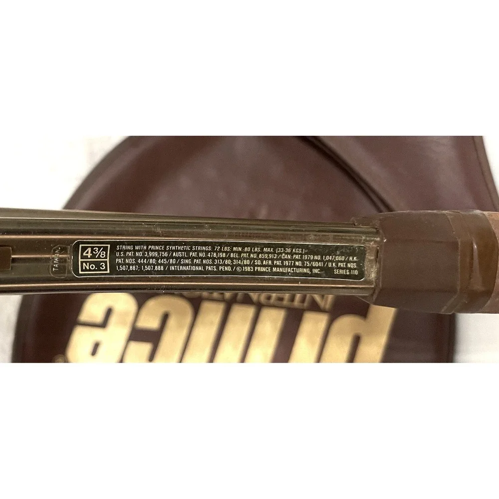 Prince International Aluminium Tennis Racquet 4 1/4 No. 2 set of two + Covers